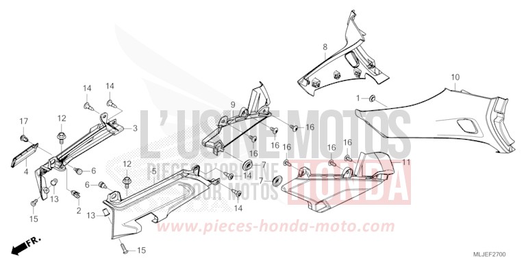 SIDE COVER for Gold Wing BETA SILVER METALLIC (NHC07E) from 2024